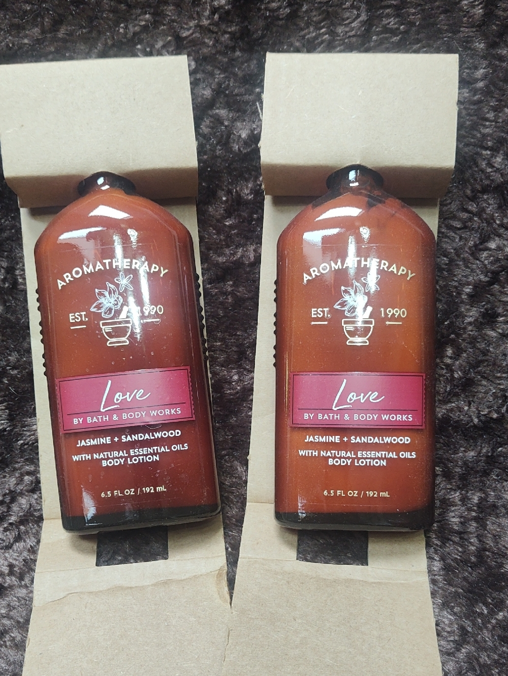 Aromatherapy Love Jasmine & Sandalwood Body Lotion - Pink Label Vintage Set Of 2